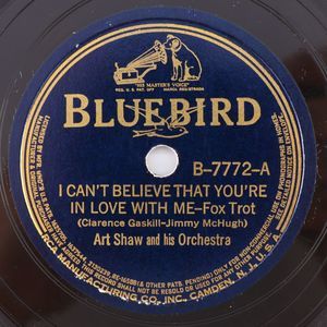 Art Shaw-I Can't Believe That You're In Love With Me-Comin' On 78rpm Record